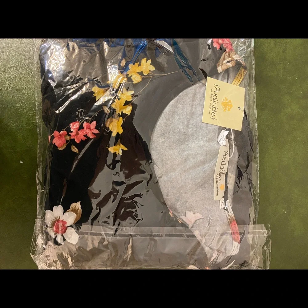 COPY - Black Floral Dress Sm NWT - Picture 3 of 3